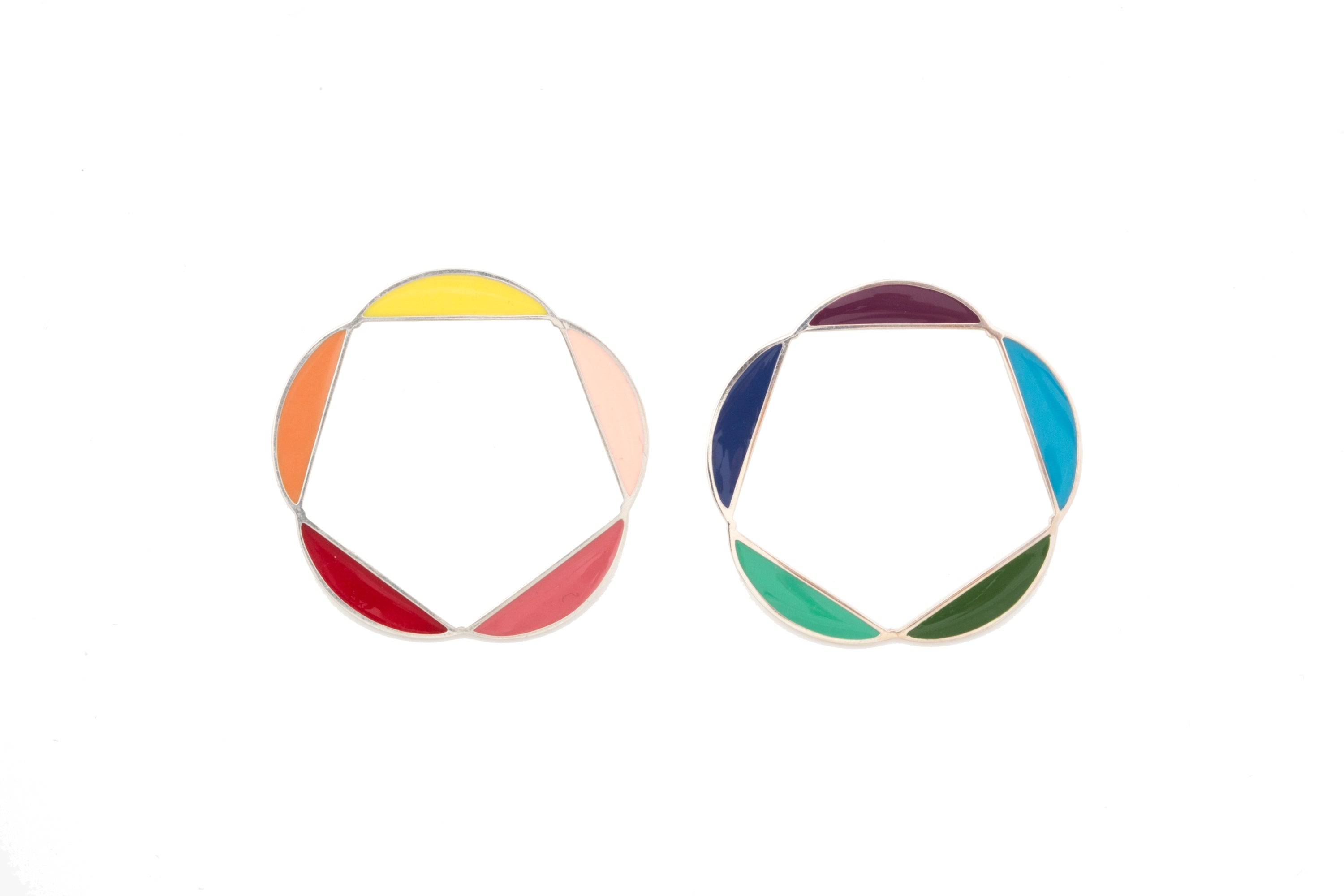 Colored Small Arroyo Earrings
