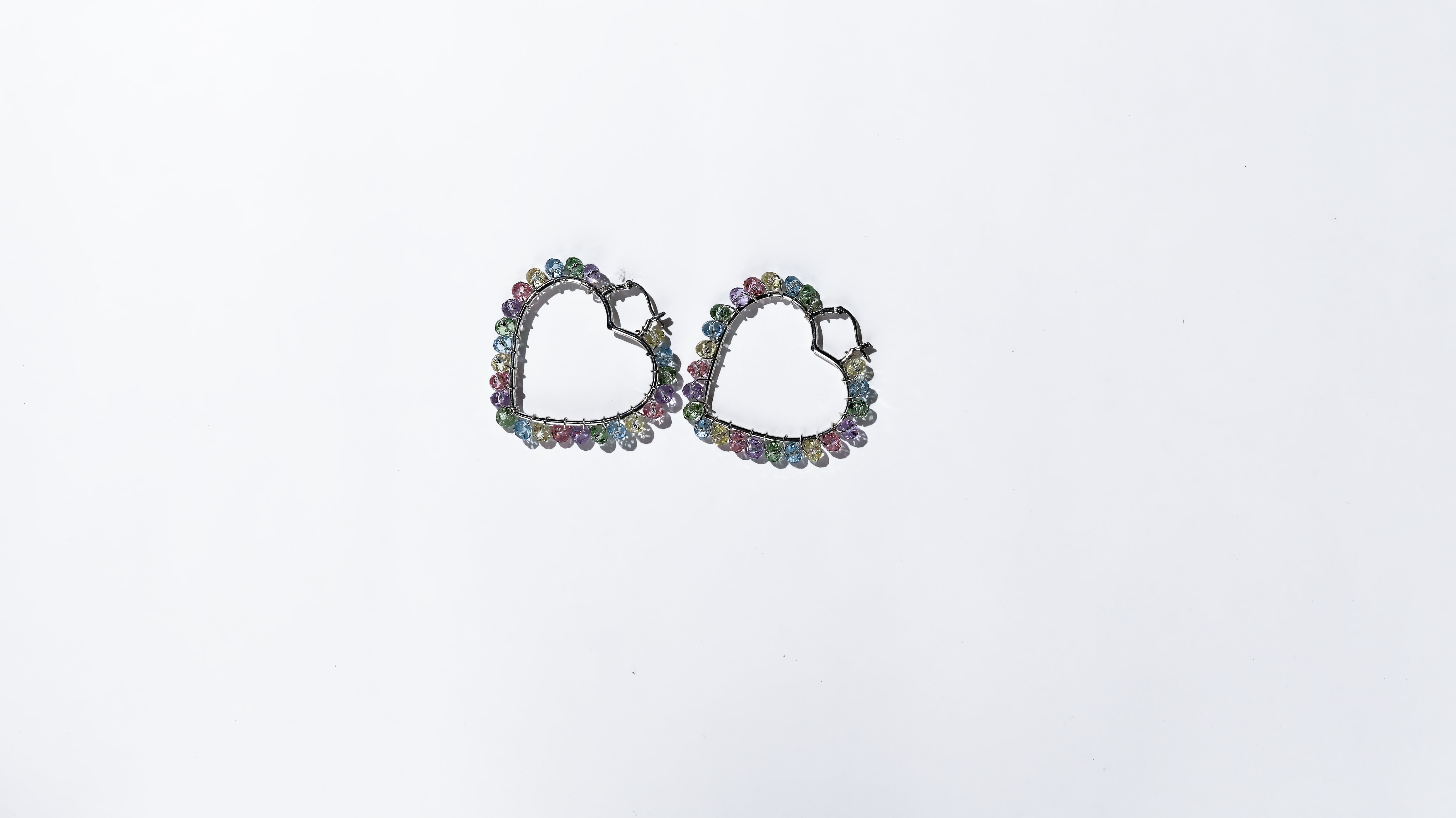 Shine Stone Heart Earrings